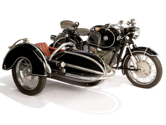 Vintage bmw motorcycle with sidecar #7